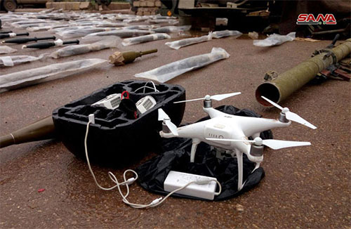 parte del arsenal hallado en Deraa Un verdadero arsenal de terroristas hallado en provincia siria